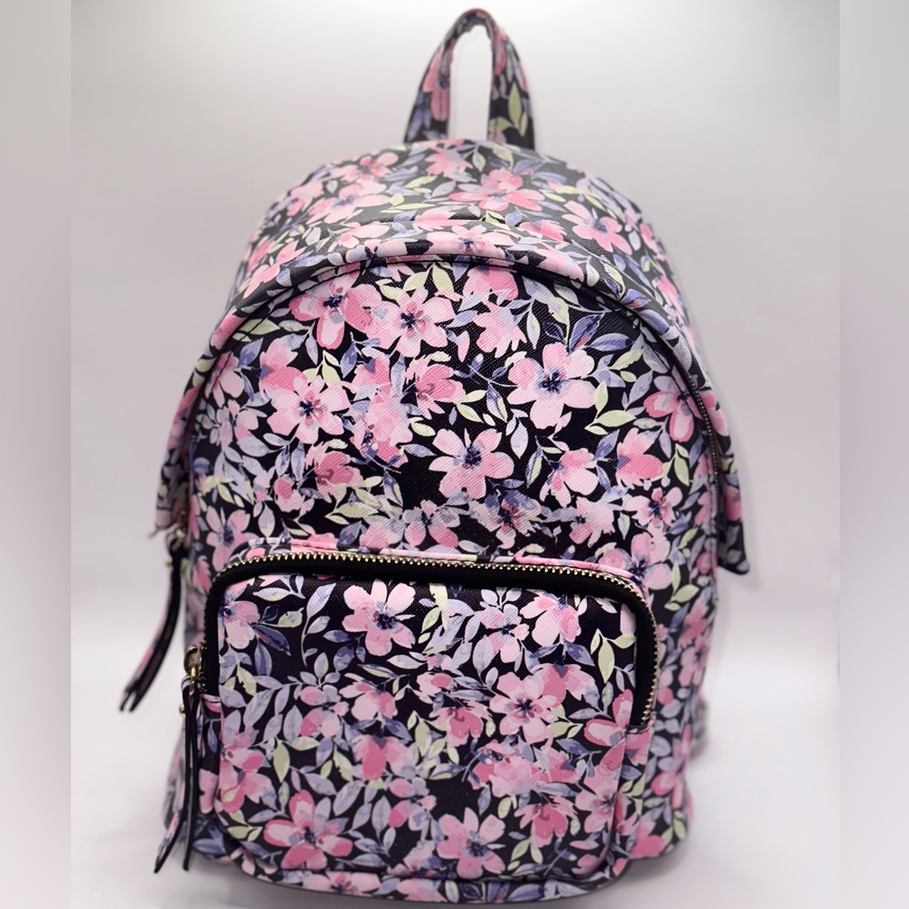 UNDERONESKY PINK BUTTERFLY BACKPACK WITH FAUX PEARLS AND GOLD TONE BUTTERFLIES s-l400.jpg main image 3